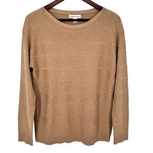 NEW Coldwater Creek WOOL BLEND Medium 10-12 Cable Knit Sweater Blouse Shirt Top